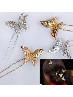 Butterfly Alloy with Rhinestone and Zircon Wedding Headpiece (Two Colors Available)