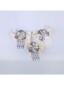 Satin Bowknot and Alloy Wedding Bridal Headpiece (Two Colors Available)