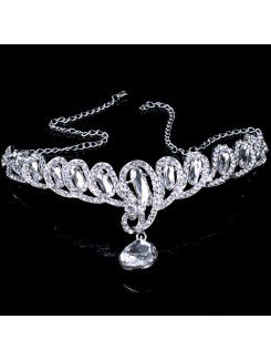 Rhinestiones beauitful e zircões vermelho headpiece bridal