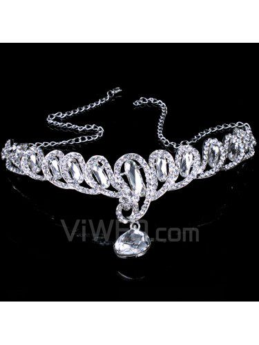 Rhinestiones beauitful e zircões vermelho headpiece bridal