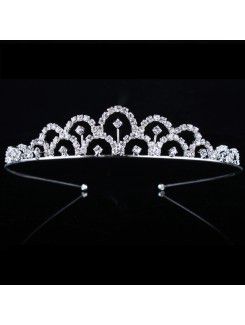 Fashion Alloy and Rhinestones Wedding Jewelry Set with Earring,Necklace and Tiara