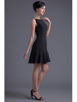 Chiffon Jewel Sheath Cocktail Dress