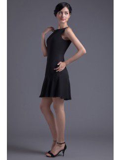 Chiffon Jewel Sheath Cocktail Dress