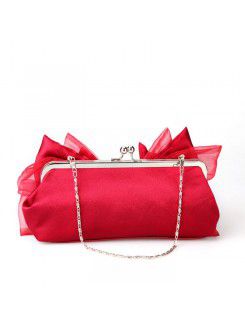 Stain Rhinestone and Bowknot Evening Handbag H-983