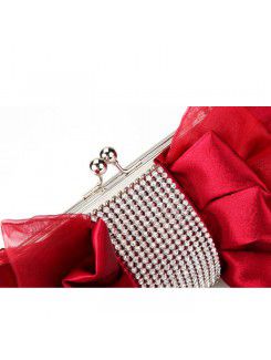 Stain Rhinestone and Bowknot Evening Handbag H-983