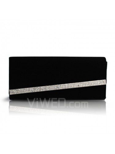 Samt abend oder ol handtasche mit diamanten h-6508