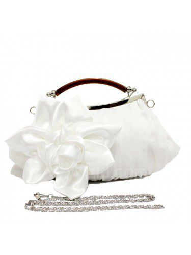 Satin de mariage de lis ou soir sac à main / clutche h-8662