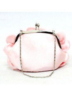 Satin Lotus Evening Handbag with Diamonds H-2521