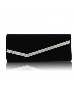 Samt abend oder ol handtasche mit diamanten h-6653