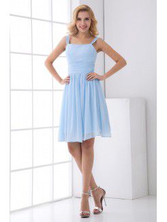 Chiffon Square Column Cocktail Dress