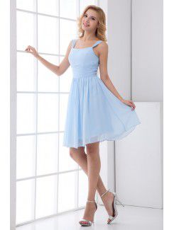 Chiffon Square Column Cocktail Dress