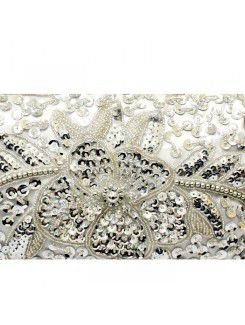 Satin Embroidery Bead Evening or Wedding Handbag H-2513-01