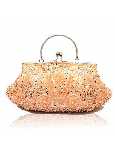 Satin Embroidery Bead Evening or Wedding Handbag H-2515