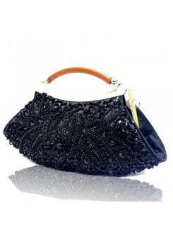 Satin Bead Evening or OL Handbag/Clutche H-0929