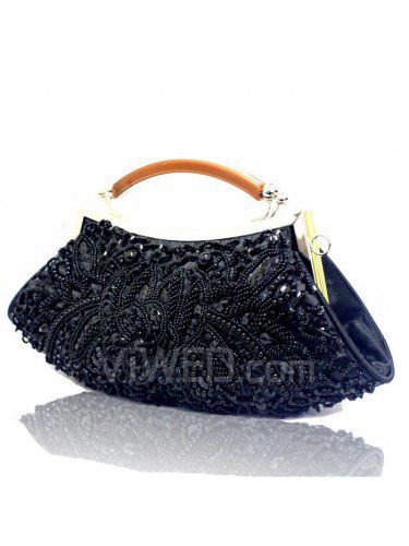 Satin Bead Evening or OL Handbag/Clutche H-0929