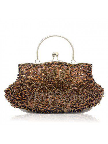 Satin Embroidery Bead Bride Handbag H-2513-01