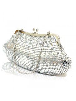 Raso paillettes superficie sera borsa h-825