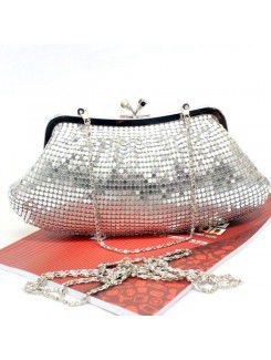 Satin Sequins Surface Evening Handbag H-825