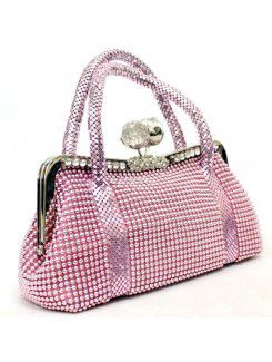 Satin OL or Evening Handbag/Clutche with Sequins H-302