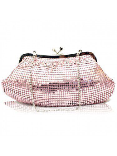 Satin Eveing or Wedding Sequins Handbag H-825