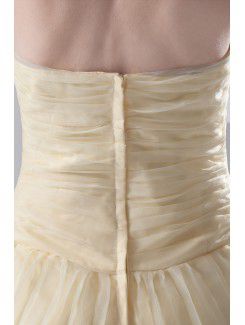 Organza Halter A-line Knee-Length Cocktail Dress