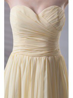 Chiffon Sweetheart Corset Knee Length Cocktail Dress