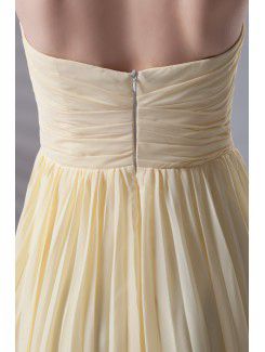 Chiffon Sweetheart Corset Knee Length Cocktail Dress