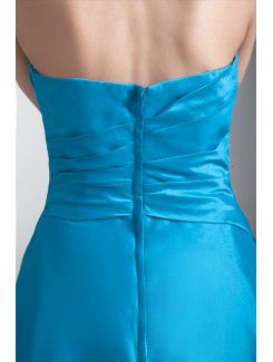 Taffeta Strapless Knee Length A-line Cocktail Dress