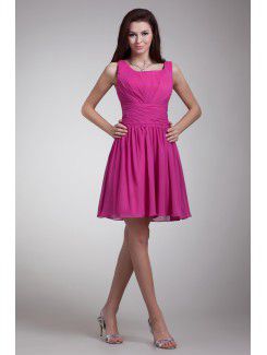 Chiffon Square Short Corset Cocktail Dress