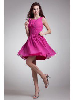 Chiffon Square Short Corset Cocktail Dress