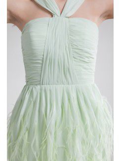 Chiffon Straps Short Column Cocktail Dress