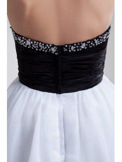 Organza Strapless Short Corset Cocktail Dress