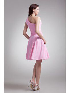 Silk Asymmetrical Short Column Cocktail Dress