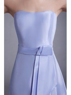 Taffeta Strapless Knee-Length A-line Sash Cocktail Dress