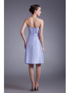 Taffeta Strapless Knee-Length A-line Sash Cocktail Dress