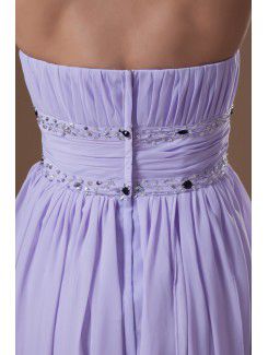 Chiffon Strapless Ankle-Length Corset Embroidered Cocktail Dress