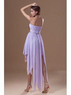 Chiffon Strapless Ankle-Length Corset Embroidered Cocktail Dress