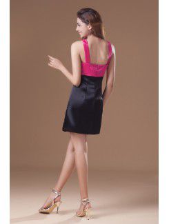 Satin Halter Short Column Cocktail Dress