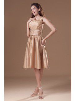 Taffeta Scoop Knee Length A-line Cocktail Dress