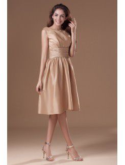 Taffeta Scoop Knee Length A-line Cocktail Dress