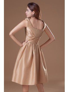 Taffeta Scoop Knee Length A-line Cocktail Dress