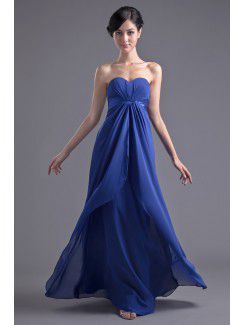 Chiffon Sweetheart Column Floor Length Prom Dress