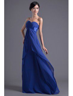 Chiffon Sweetheart Column Floor Length Prom Dress