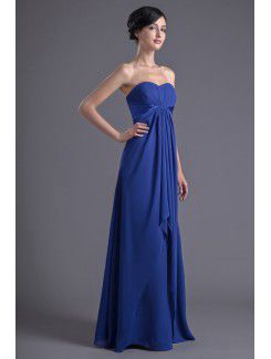 Chiffon Sweetheart Column Floor Length Prom Dress