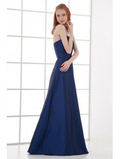 Taffeta Sweetheart A-line Floor Length Sash Prom Dress