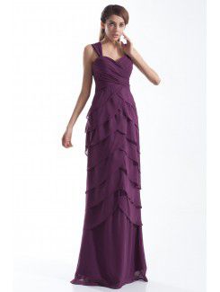 Chiffon Sweetheart Floor Length Column Prom Dress with Jacket