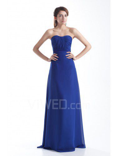 Chiffon Scoop Floor Length A-line Prom Dress