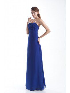 Chiffon Scoop Floor Length A-line Prom Dress