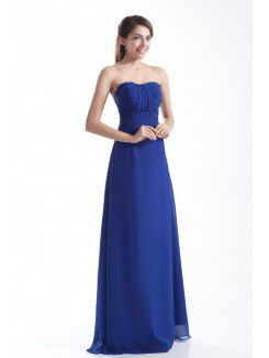 Chiffon Scoop Floor Length A-line Prom Dress