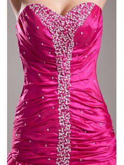 Taffeta Sweetheart Floor Length Ball Gown Embroidered Prom Dress